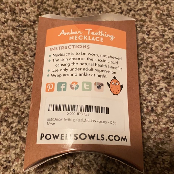 Amber Teething Necklace Powell’s Owls - Picture 3 of 4
